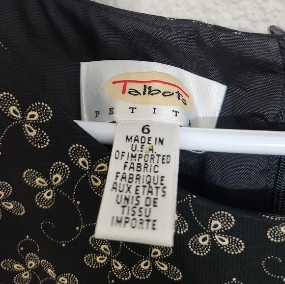 Talbots womens long black & tan maxi dress size 6 - Picture 4 of 5